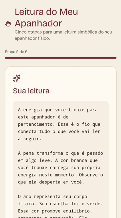 Print do Portal do Bem-Estar com leitura do apanhador
